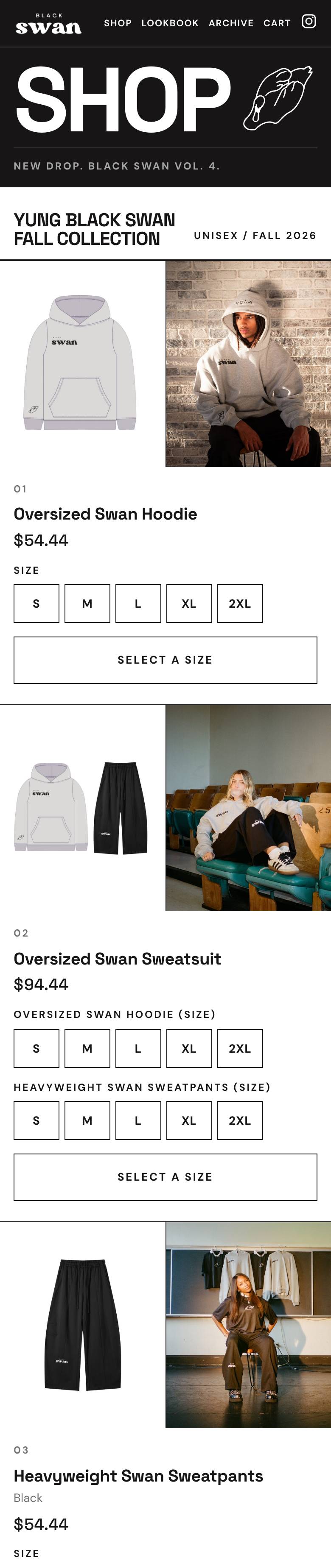 The shop page on a phone